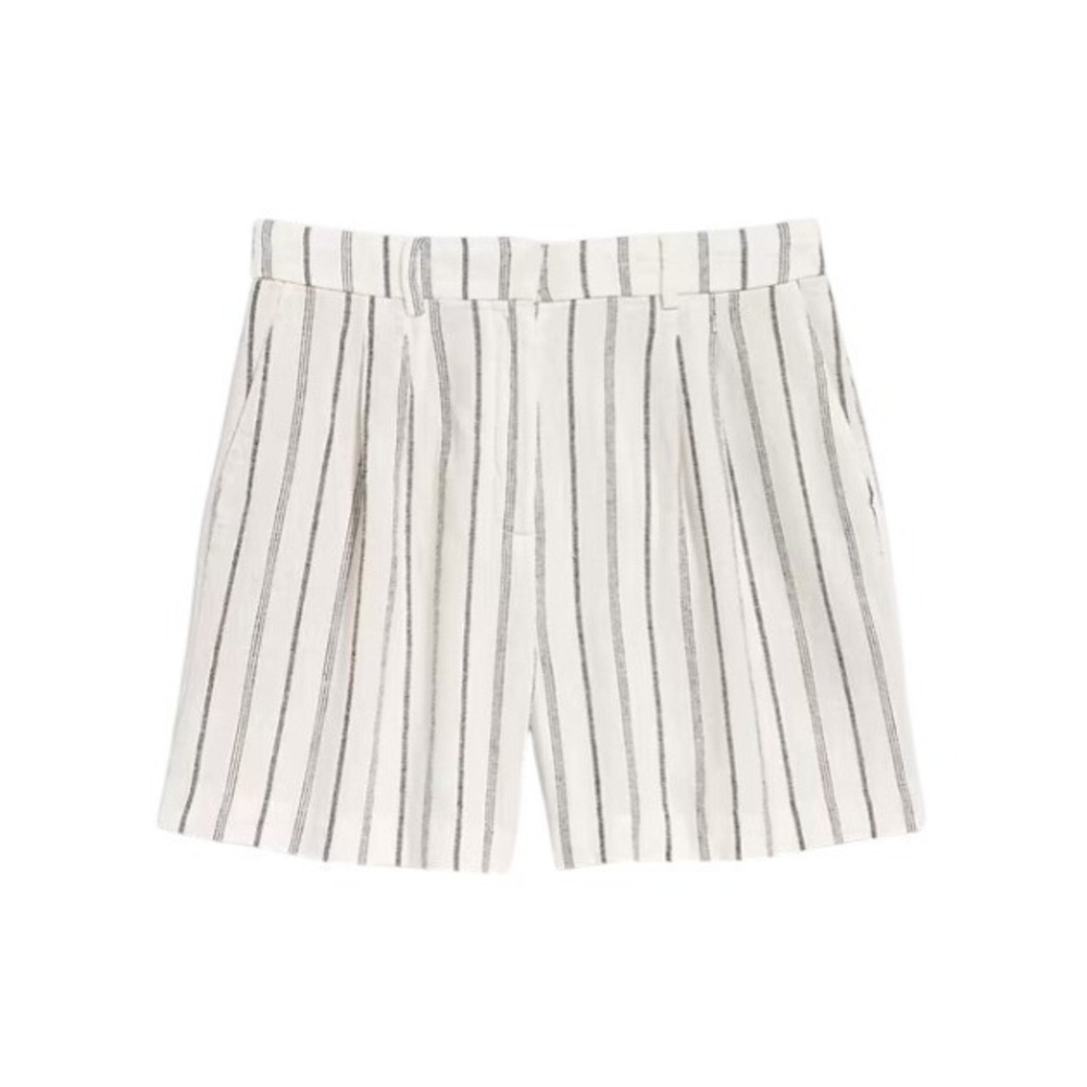 NEW Old Navy Classic Stripe Linen Blend Shorts Women's Size Large